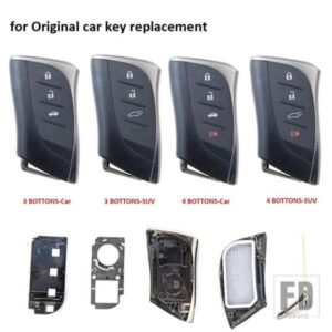 キー FOB ケースシェルハウジングレクサス NX ES UX US RC LX GX IS RX 200 250H 350H LS 450H 260H 300H UX200 2023 2024 アクセサリー