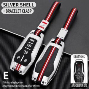 フォードフュージョンモンデオマスタング F-150 エクスプローラーエッジ 2015-2017 2018 2019 アクセサリー 5 ボタン金属キーカバー FOB ケースシェル