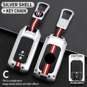 スズキスイフトワゴン R ジムニーシエラスペーシアエルティガキーホルダーアクセサリー 2 4 ボタン金属キーカバー FOB ケースシェル