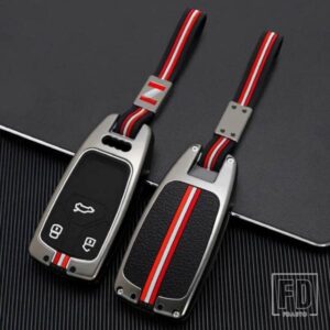 アウディ A4 A5 A4L A6 A6L S4 S5 Q3 Q5 Q7 TT 2016-20 3 ボタン金属キーカバー FOB ケースシェルアクセサリー