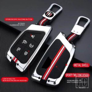 キャデラック CT5 CT4 CT6 XT5 XT6 XT4 LYRIQ エスカレード 2023 2022 2024 5 ボタン金属キー FOB ケースカバーキーホルダーアクセサリー