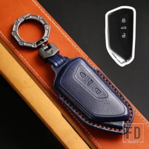 革キーケースカバーシュコダオクタビア A8 シートレオン MK4 FORMENTOR TARRACO VW フォルクスワーゲンゴルフ 8 8R MK8 ID3 ID4 ID6 CORZZ