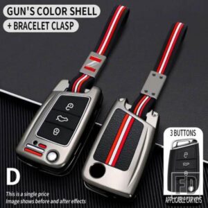 フォルクスワーゲンティグアン VW ゴルフ 7 4 5 MK4 6 MK7 シュコダオクタヴィア A7 セアトレオンイビサアルテア金属キーカバー FOB ケースシェル