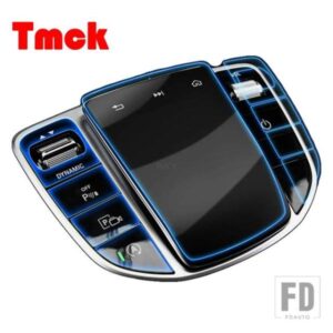 メルセデスベンツ C E GLC クラス W205 W213 X253 2019-2021 + カーセンターコンソールマウスメディアボタン TPU プロテクターフィルムアクセサリー