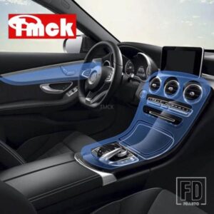 メルセデスベンツ C クラス W205 C200 14-18 GLC クラス X253 15-19 カーセンターコントロールパネル TPU クリア膜プロテクターフィルム