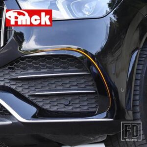 メルセデスベンツ GLE クラス W167 V167 GLE350 400 450 AMG GLE53 2020 + カーアクセサリーフロントバンパーエアナイフフォグランプトリムカバー