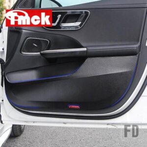 メルセデスベンツ C クラス W206 C200 C220 C260 C300 2022 + カーアクセサリードアアンチキックマットカバートリムドアシルエッジパッド