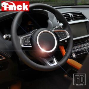 ABS クロームカーアクセサリーステアリングホイールリングステッカーロゴフレームトリムジャガー F ペース X761 XE X760 XF/XFL X260 E-PACE F-TYPE