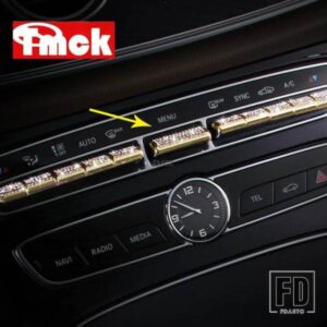 メルセデスベンツ C E GLC クラス W205 W213 X253 カーアクセサリーインテリアセンターコントロールエアコンボタンダイヤモンドカバートリム