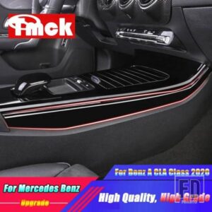 メルセデスベンツ A CLA クラス W177 V177 C118 W118 2019-2024 カーアクセサリーセンターコンソールパネルサイドトリムストリップカバーステッカー