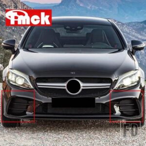 メルセデスベンツ C クラス W205 C180 C260 C300 2019 + フロントフォグランプストリップトリムカバーステッカーバンパー吸気グリルスラット