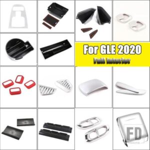 メルセデスベンツ GLE クラス W167 V167 GLE350 GLE450 2020 + カーアクセサリー ABS クロームセンターコンソールギアフルキットステッカー