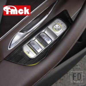 ステンレスカーアクセサリー窓ガラスリフトボタンカバートリムメルセデスベンツ GLE GLS クラス W167 V167 X167 2020 2021 +