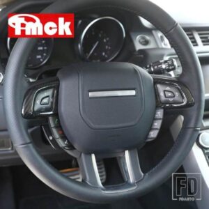 ランドローバーレンジローバー EVOQUE L538 2012-2019 ABS クロームカーアクセサリーステアリングホイールボタントリムカバー装飾フレーム