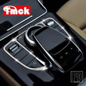 メルセデスベンツ C クラス W205 E クラス W213 GLC X253 センターコンソールギアマルチメディアマウスボタンフレームトリムダイヤモンドカバー