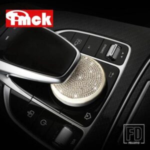 メルセデスベンツ C E GLC クラス W205 W213 X253 2015-2019 カーセンターコントロールマウスマルチメディアボタンノブ調整カバートリム