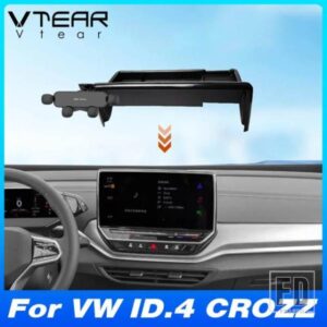 VW フォルクスワーゲン ID.4 クロス/ID.4X 中央制御ダッシュボードナビゲーション画面リア収納ボックス電話スタンドトレイインテリア部品