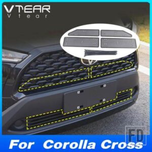 VTEAR 車防虫ネットカバー防塵ステンレススタイリングアクセサリー部品トヨタカローラクロス 2023
