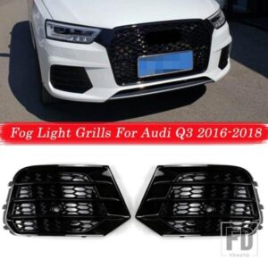 フォグライトカバーフォグランプカバーアウディ Q3 2016-2018 フロントバンパーフォグライトカバーグリル