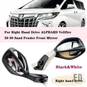 フロントサイドバックミラーカバー砂フェンダーミラーアルファードヴェルファイア 20 30 右ハンドル DRIVE2015-2020