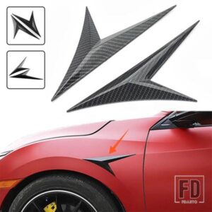 汎用サイドフェンダーエアベントアウトレットステッカートリム装飾アウディ A3 8P 8V A4 A5 A6 C7 Q7 RS5 S3 TT ホンダシビック