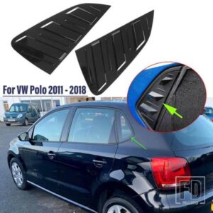 サイドベントリアウィンドウシェードスクープルーバーシャ??ッターステッカーカバートリム VW ポロ 2011-2018 セダン