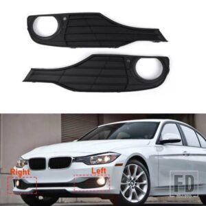 フォグランプグリル交換 BMW 320I 2013 2014 2015 黒アンダーフォグライトグリル 51117255366 51117281919
