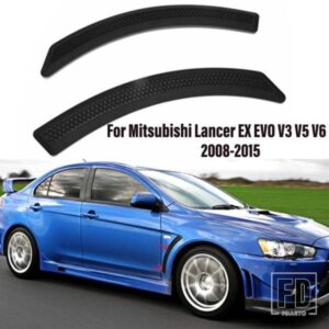 2 ピース/セットフロントフェンダーサイドベントカバートリムステッカー三菱ランサー EX EVO V3 V5 V6 2008-2015 黒サイドマーカー装飾部品