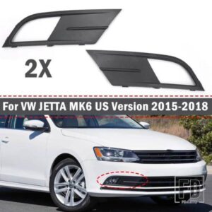 フロントフォグライトグリルペアアンダーバンパーフォグランプグリルの交換 VW ジェッタ MK6 米国 2015-2018