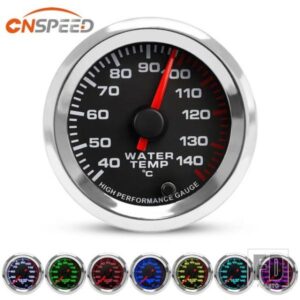 CNSPED 2 ''52 MM 40-140 度摂氏 12V 水温計摂氏 7 色ポインター水温計ステッピングモーター