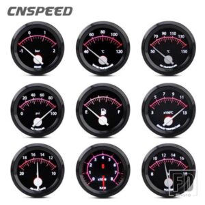 2 インチ52 MM 12V レーシングカーターボブーストゲージ水温タコメーター RPM ゲージ油圧センサーボルトメーターポインター LED