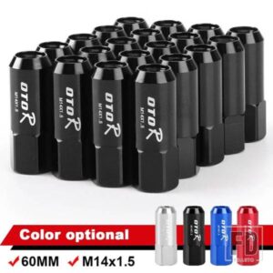 60 MM M14 X 1.5 ホイールナット 20 個レーシングラグホイールナットネジ/アルミラグナット