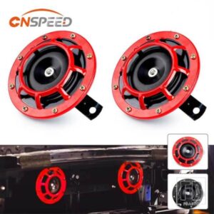 12V 115 DB 電気ブラストトーンエアホーンキット 2 ピース/セットレッド HELLA スーパーラウドコンパクトオートバイ車 003399801