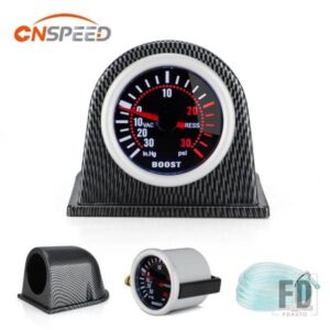 CNSPEED 汎用 2 インチ 52 MMターボブーストゲージメーター PSI 圧力計スモークレンズ LED デジタルポインター