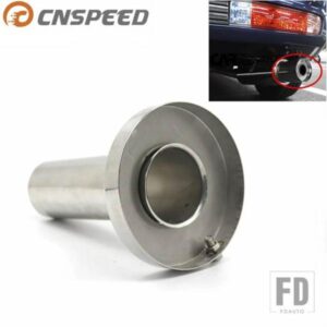CNSPEED 汎用調整不能 85 MM 3.5 インチ/98 MM 4インチ/110 MM 4.5インチ ステンレスクロームエキゾーストマフラーサイレンサー YC100706