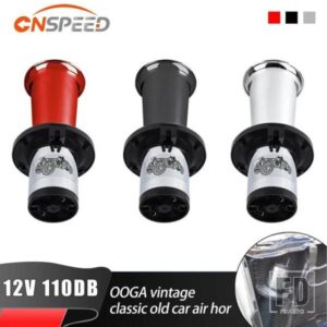 エアホーンクロームフォードモデル T スタイルオールドスクールクローム OOGA エアホーンアンティーククラシック古い 12V 110DB エアホーンクラシック
