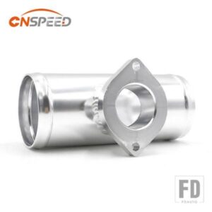 CNSPEED 63 MM 2.5 インチターボアルミフランジパイプ GD-RS FV RZ BOV ブローオフバルブアダプター L=150 MMブラック YC100379