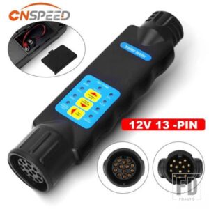 12V トレーラーソケットテスター牽引バープラグソケット診断ツール 13 ピンキャラバン牽引牽引バーライト配線テスターアクセサリー