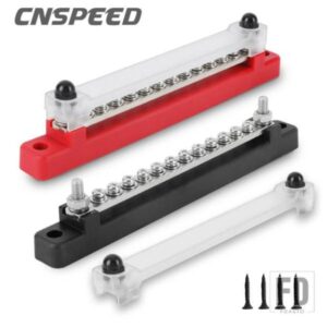 CNSPEED M6 スタッドバスバーバッテリー配電ブロック 12V 正負バスバートラックボート車キャンピングカーキャラバン用