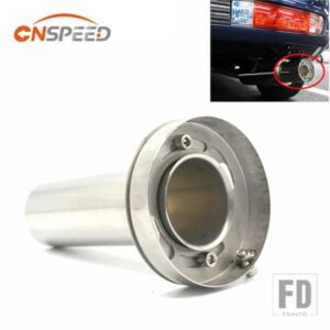CNSPEED 汎用 85 MM 3.5 インチ/98 MM 4インチ/110 MM 4.5インチ ステンレスクロームエキゾーストマフラーサイレンサー YC101073
