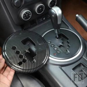 マツダ MX-5 NC 2009-14 ABS カーボン/レッド中央制御シフトパネルカバー装飾ステッカーインテリアアクセサリー