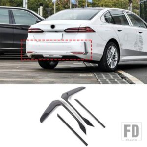 ABS カーボン BMW 5 シリーズ G60 2024 リアバンパートリムストリップステッカーカーアクセサリー