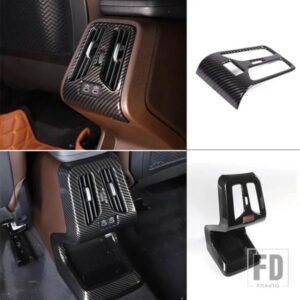 BMW X1 U11 2023-2024 ABS カーボンリア空調アウトレットアンチキックカバーステッカーインテリアアクセサリー