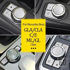 コンソールマルチメディアノブスイッチボタンカバーステッカーメルセデスベンツ A B C E クラス CLA GLA GLK ML GL W204 W212 W176 W246 X204