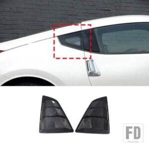 日産 370Z 2009-2020 ABS カーボンリアウィンドウトライアングル外装 ABS シャッターディフレクター装飾 ACCESSRORIES
