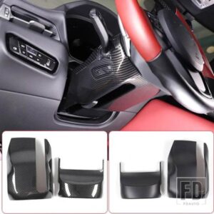 トヨタ GR スープラ MK5 A90 2019-2022 ABS カーボン FBER ステアリングホイールステアリングコラムベースカバー装飾ステッカーアクセサリー