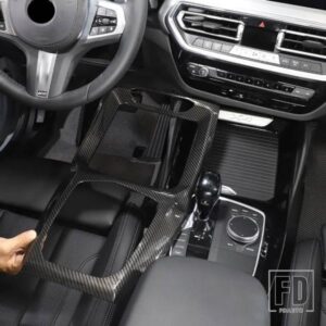 BMW X3 X4 G01 G02 2022 ABS カーボンカーセンターコンソールギアパネル装飾フレームステッカーインテリアアクセサリー