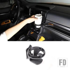 フォードレンジャー 2023 ABS 黒エアアウトレット右水カップブラケットティーカップ飲料カップブラケットベースインテリアアクセサリー