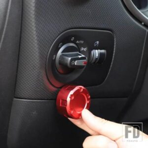 セアトレオン MK2 2008-2012 合金自動車ヘッドライトスイッチノブカバー自動車インテリアアクセサリー