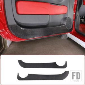 フィアット 2011-2019 ソフトカーボン車内ドアアンチキックパネルカバートリムカーアクセサリー